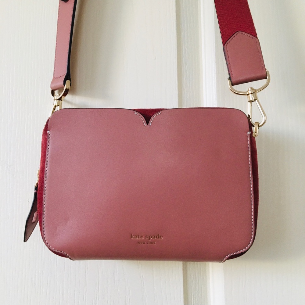 Kate Spade Candid Color Block Leather/Suede Crossbody Camera Bag